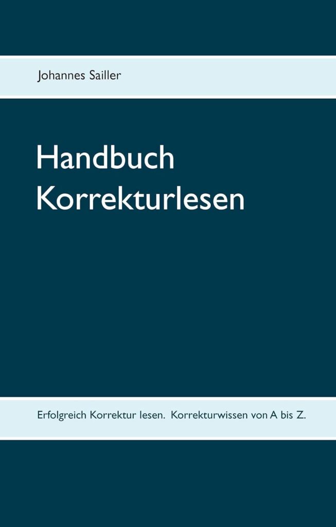 Cover „Handbuch Korrekturlesen“ in der Erstauflage